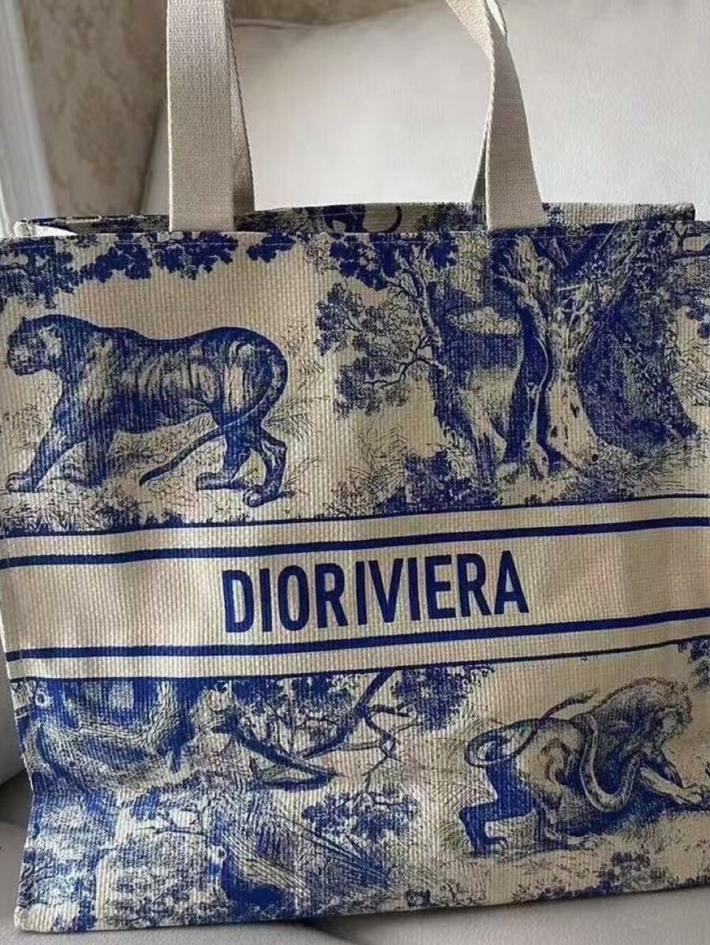 RARE Dior Dioriviera Large Raffia Tote! NWT